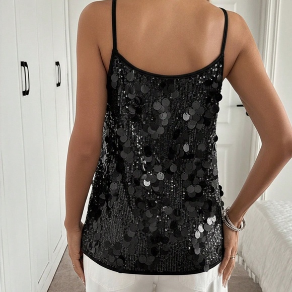 Luxe Sequin Regular Fit Cami Tank Top - Picture 7 of 8